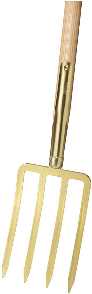 IDEAL Spatengabel m. Stiel gold m. 4 Bajonettzinken Ideal