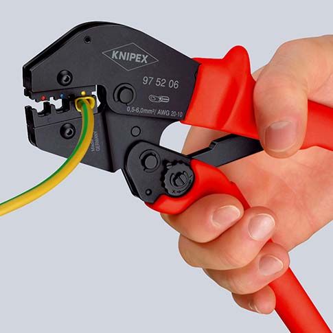 KNIPEX KNIPEX 97 52 13 SB Crimpzange auch für Zweihandbedienung 250 mm brüniert mit rutschhemmenden Kunststoff-Hüllen brüniert KNIPEX KNIPEX 97 52 13 SB Crimpzange auch für Zweihandbedienung 250 mm brüniert mit rutschhemmenden Kunststoff-Hüllen brüniert