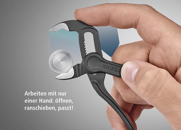 KNIPEX Cobra XS Rohr- und Wasserpumpenzange grau atramentiert 100 mm KNIPEX Cobra XS Rohr- und Wasserpumpenzange grau atramentiert 100 mm