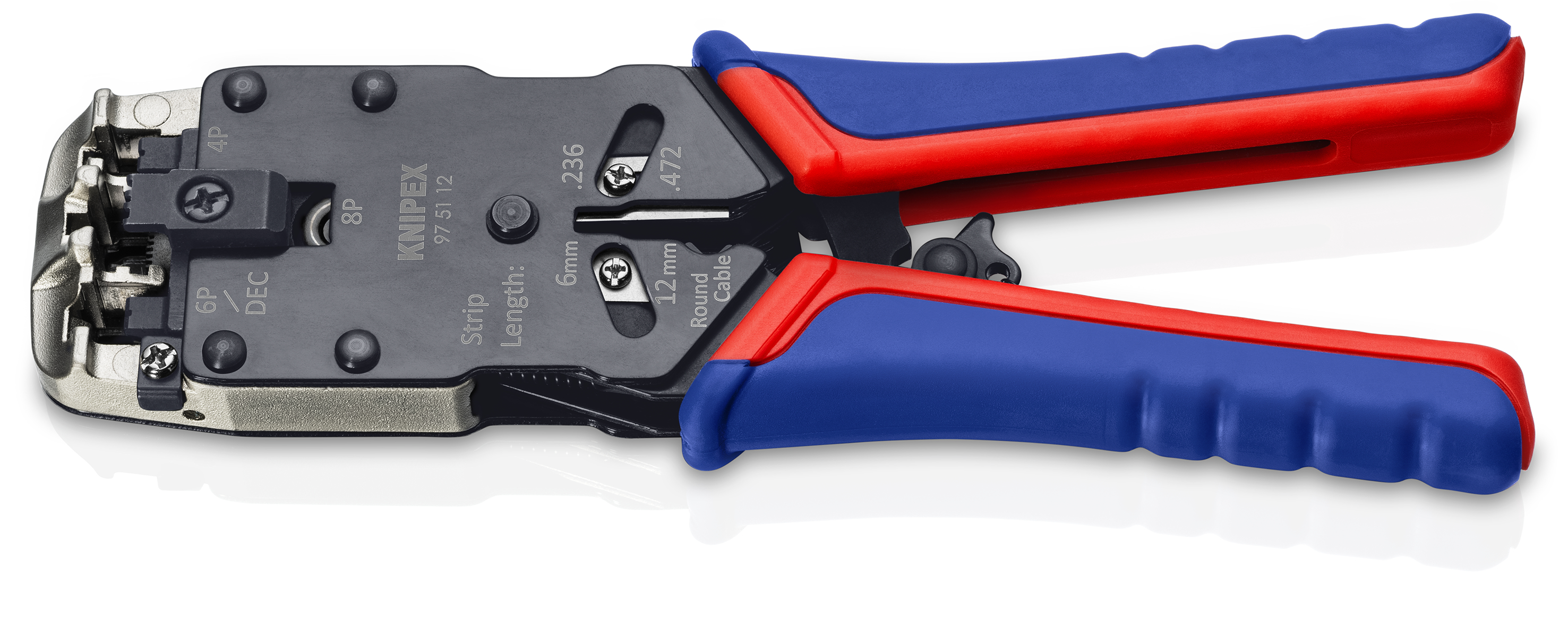 KNIPEX KNIPEX 97 51 12 SB Crimpzange für Westernstecker 200 mm brüniert mit Mehrkomponenten-Hüllen KNIPEX KNIPEX 97 51 12 SB Crimpzange für Westernstecker 200 mm brüniert mit Mehrkomponenten-Hüllen
