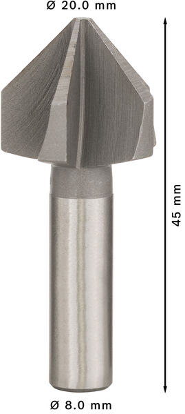 BOSCH PRO Steel HSS Kegelsenker, 20 x 45 mm, M10 BOSCH PRO Steel HSS Kegelsenker, 20 x 45 mm, M10