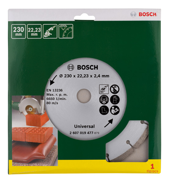 BOSCH Diamanttrennscheibe für Baumaterial, Durchmesser: 230 mm