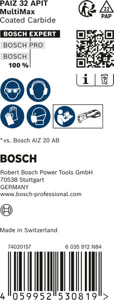 BOSCH EXPERT MultiMax PAIZ 32 APIT Tauchsägeblatt, 32 mm, 10-tlg.