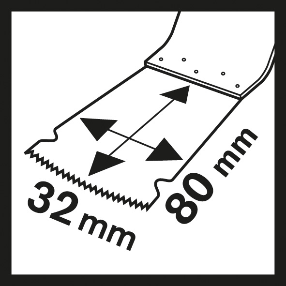 BOSCH HCS Tauchsägeblatt MAIZ 32 EPC Wood, 80 x 32 mm