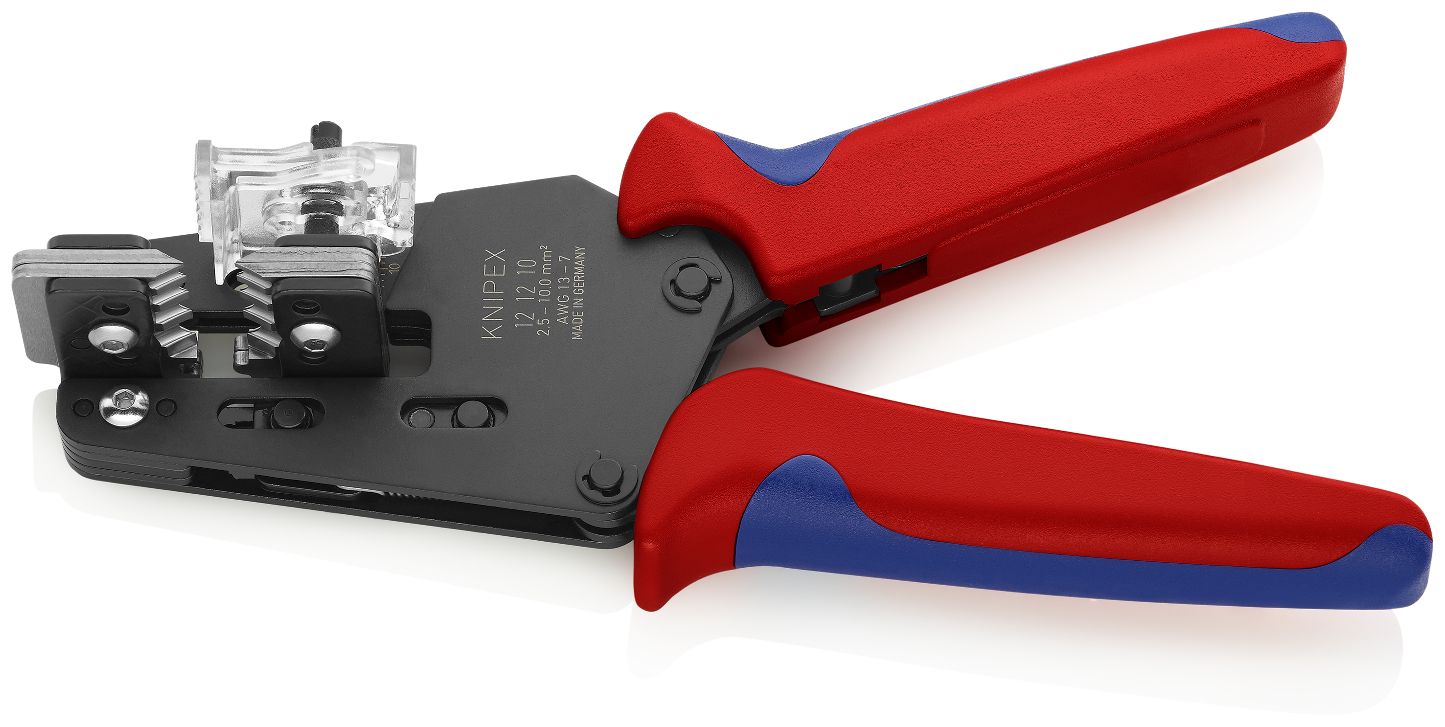 KNIPEX KNIPEX 12 12 10 Präzisions-Abisolierzange mit Formmessern 195 mm brüniert mit Mehrkomponenten-Hüllen KNIPEX KNIPEX 12 12 10 Präzisions-Abisolierzange mit Formmessern 195 mm brüniert mit Mehrkomponenten-Hüllen