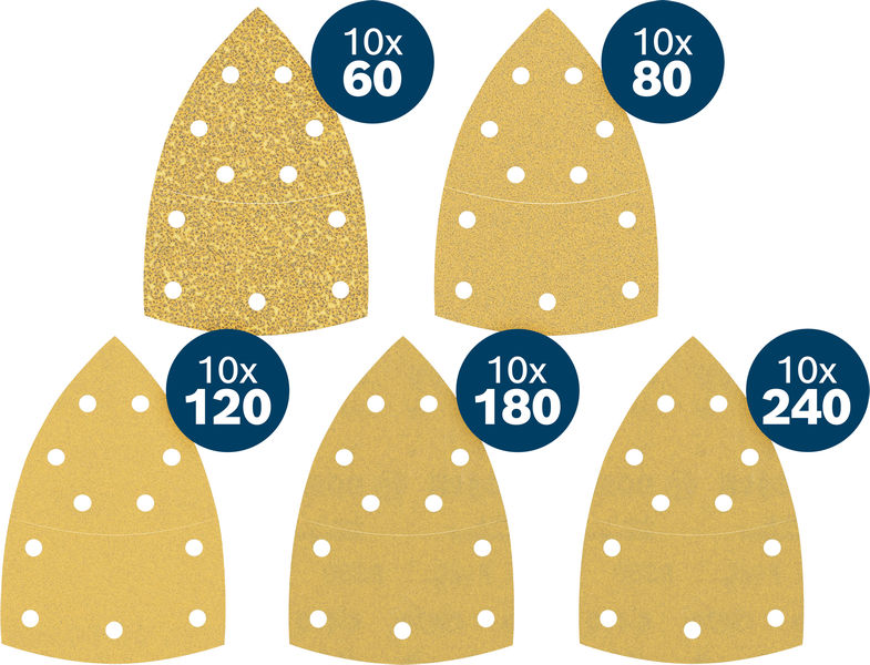 BOSCH EXPERT C470 Schleifpapier Set, 102x102mm, K60/80/120/180/240, 50-tlg. Start Pack BOSCH EXPERT C470 Schleifpapier Set, 102x102mm, K60/80/120/180/240, 50-tlg. Start Pack