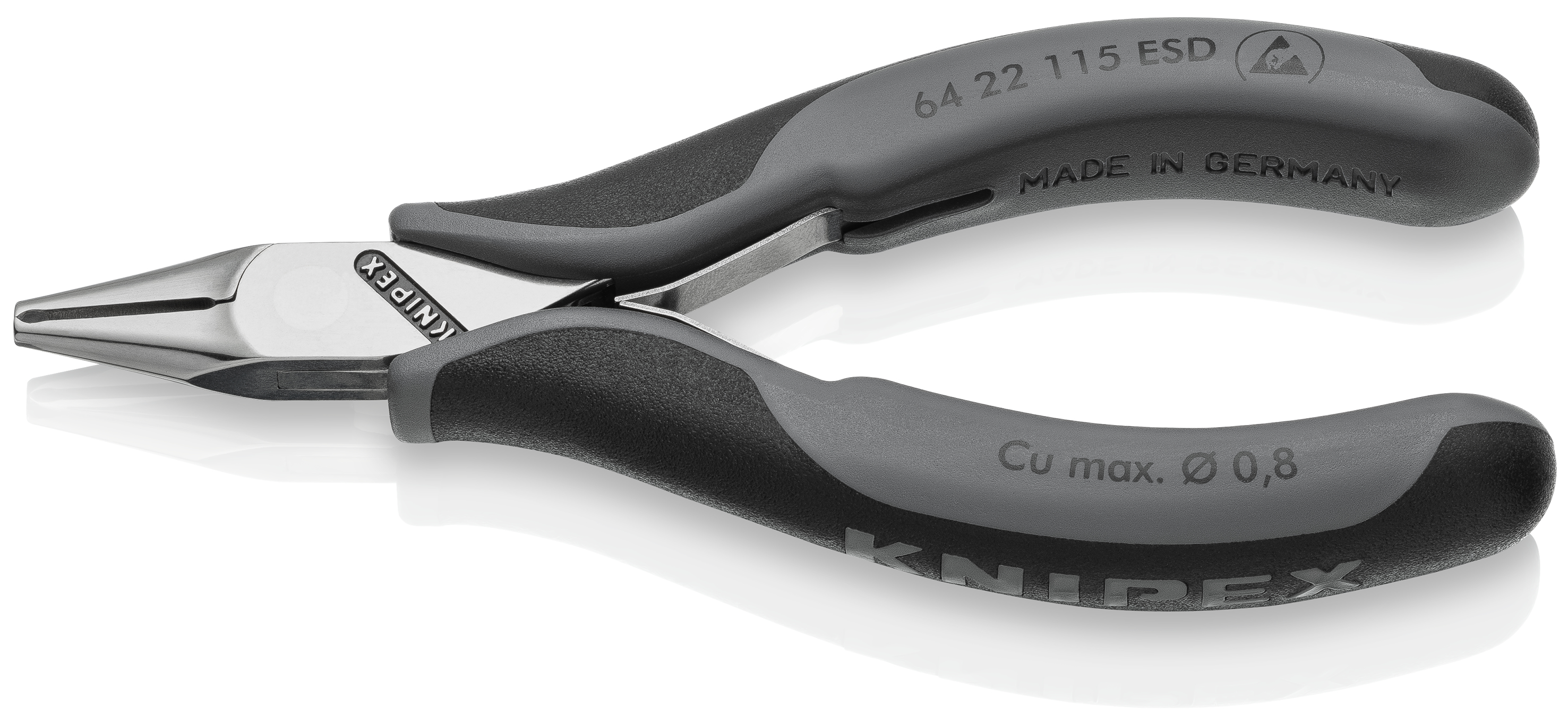KNIPEX KNIPEX 64 22 115 ESD Elektronik-Vornschneider ESD 115 mm mit Mehrkomponenten-Hüllen spiegelpoliert KNIPEX KNIPEX 64 22 115 ESD Elektronik-Vornschneider ESD 115 mm mit Mehrkomponenten-Hüllen spiegelpoliert
