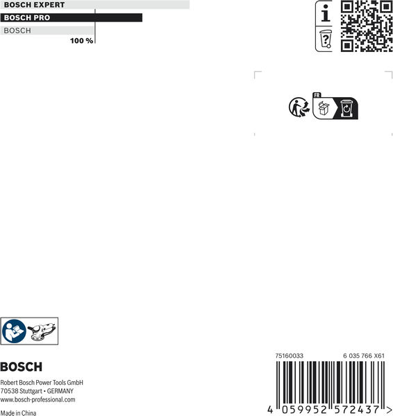 BOSCH 8-Loch Schleifteller, 125 mm, mittel