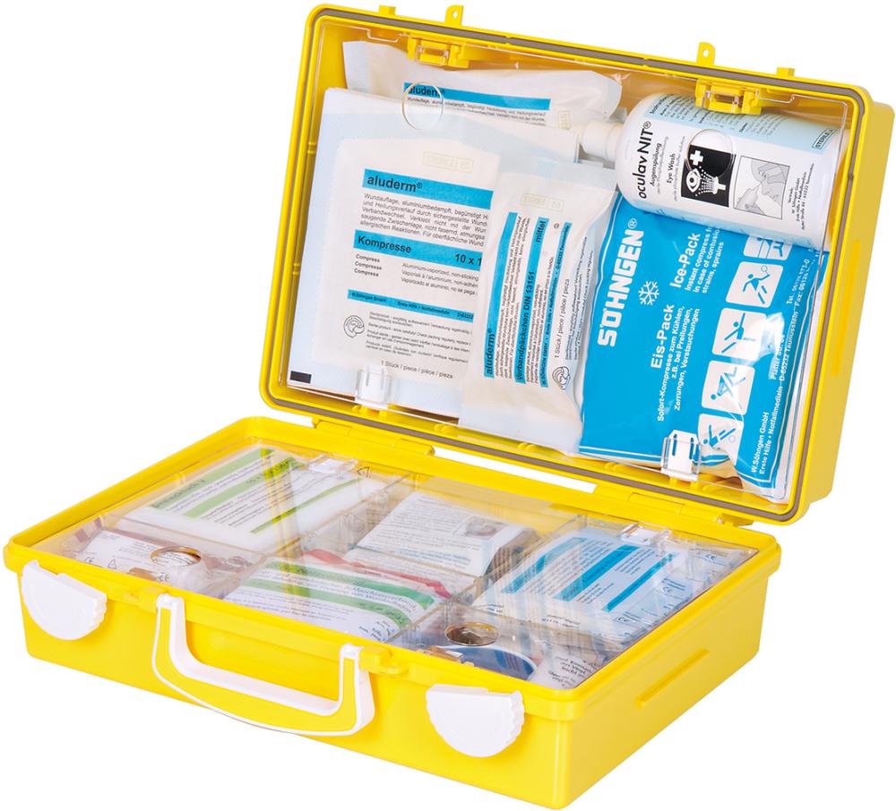 N.A. Erste-Hilfe-Koffer Extra+Handwerk, DIN 13157, gelb