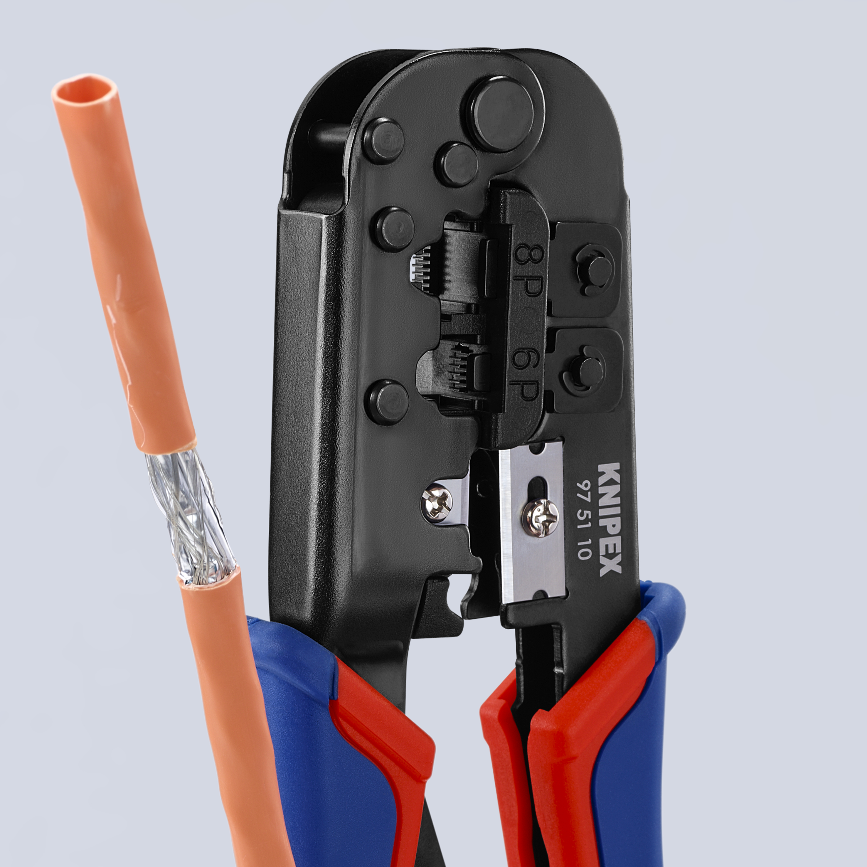 KNIPEX KNIPEX 97 51 10 SB Crimpzange für Westernstecker 190 mm brüniert mit Mehrkomponenten-Hüllen KNIPEX KNIPEX 97 51 10 SB Crimpzange für Westernstecker 190 mm brüniert mit Mehrkomponenten-Hüllen