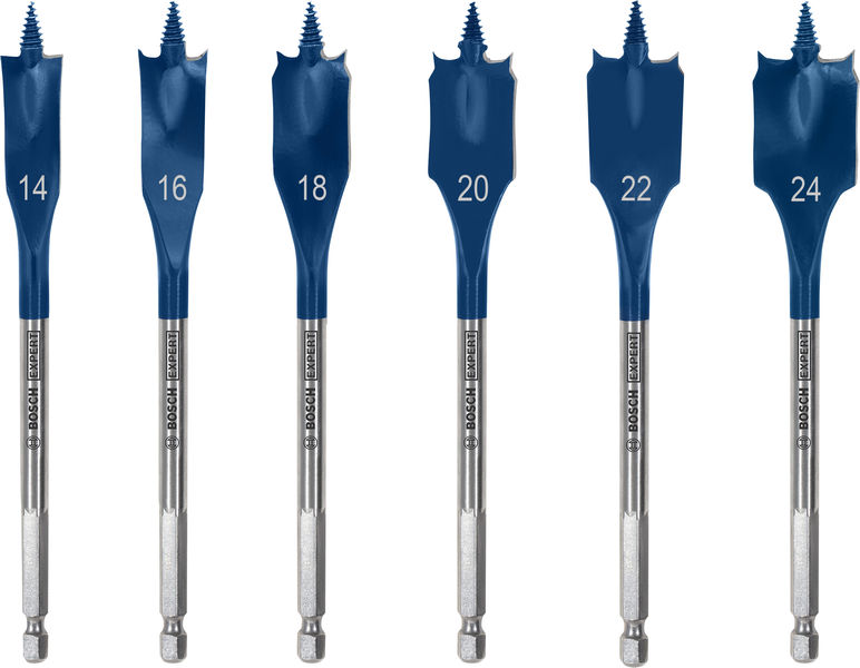 BOSCH EXPERT Self Cut Speed Flachfräsbohrer-Set, 14/16/18/20/22/25/24/32, 6?tlg. BOSCH EXPERT Self Cut Speed Flachfräsbohrer-Set, 14/16/18/20/22/25/24/32, 6?tlg.