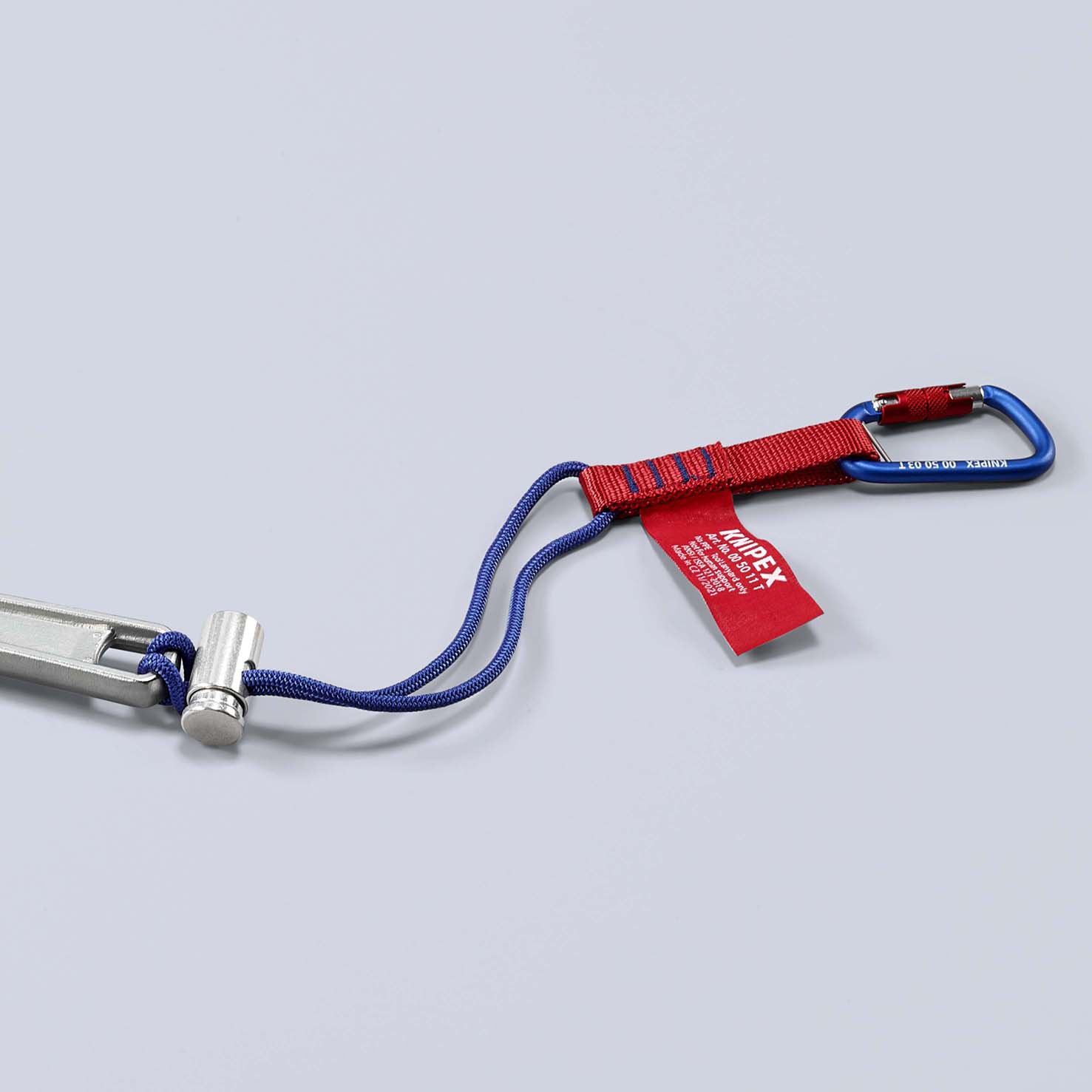 KNIPEX KNIPEX 00 50 13 T BK Adapterschlaufen mit fixiertem Materialkarabiner Zur Werkzeug-Absturzsicherung 186 mm