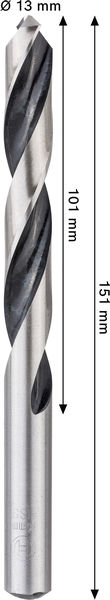 BOSCH Metal HSS Spiralbohrer, 13 x 101 x 151 mm, CYL-Schaft BOSCH Metal HSS Spiralbohrer, 13 x 101 x 151 mm, CYL-Schaft