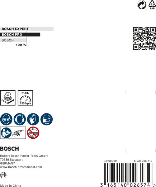 BOSCH PRO Metal heavy Topfbürste, 100 x 0,8 mm, Gewinde