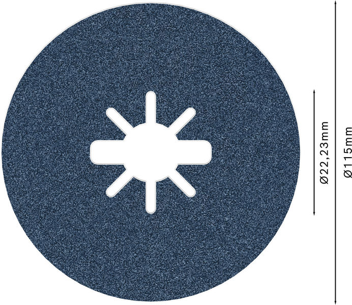 BOSCH PRO R574 X-Lock Fiberscheibe, 115 mm, G120