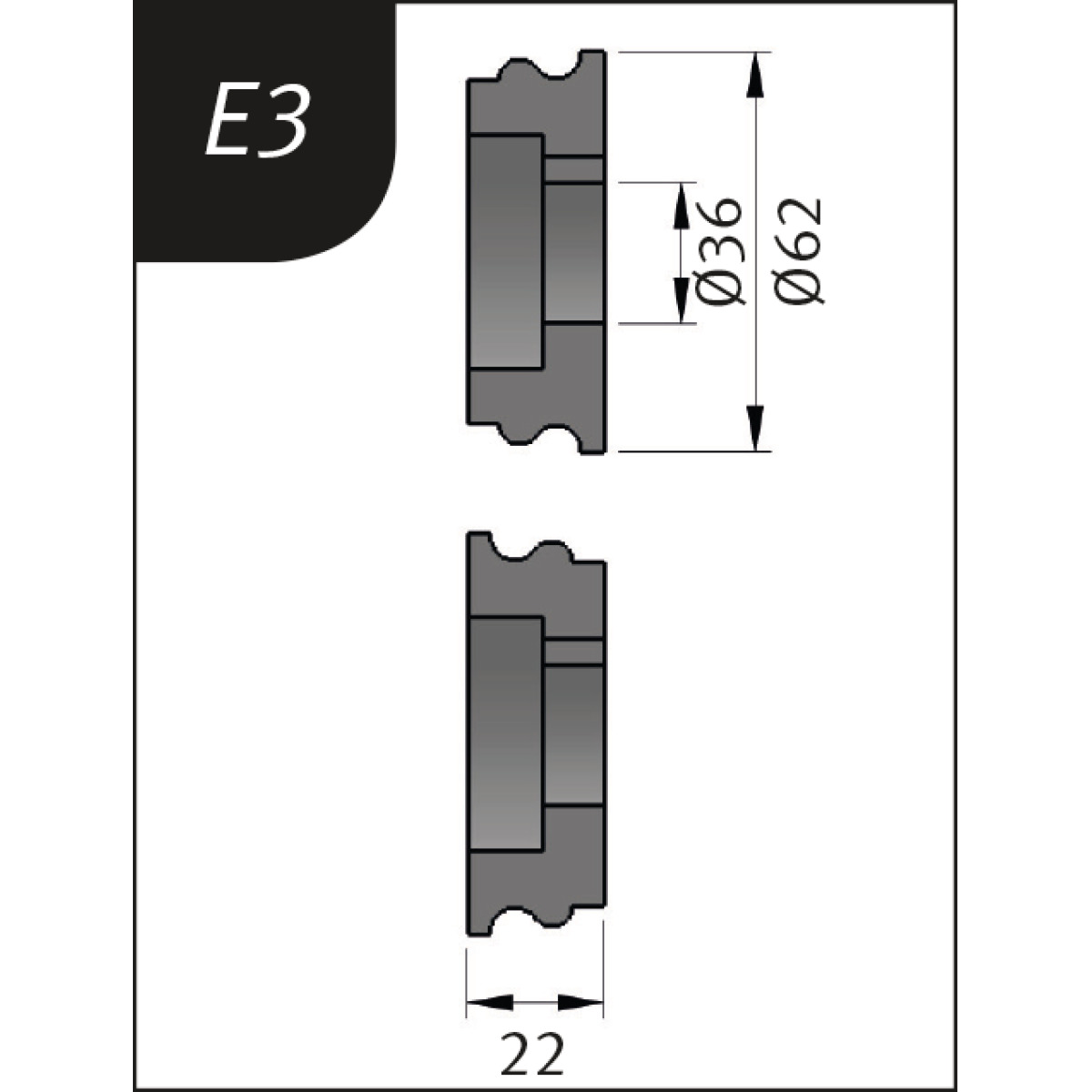 METALLKRAFT Biegerollen Biegerollen Typ E3 - SBM 140