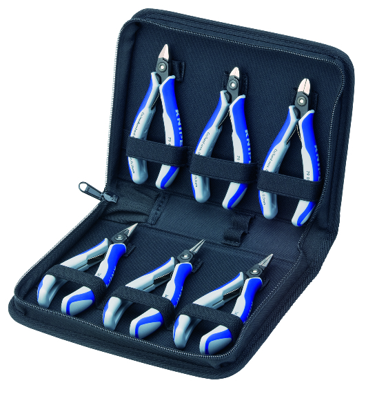 KNIPEX KNIPEX 00 20 16 P Elektronikzangen-Set mit Werkzeugen für Arbeiten an elektronischen Bauteilen 6-teilig 215 mm KNIPEX KNIPEX 00 20 16 P Elektronikzangen-Set mit Werkzeugen für Arbeiten an elektronischen Bauteilen 6-teilig 215 mm