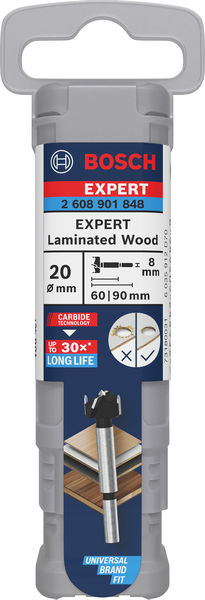 BOSCH EXPERT Laminated Wood Scharnierlochbohrer, 20 x 60 x 90 mm