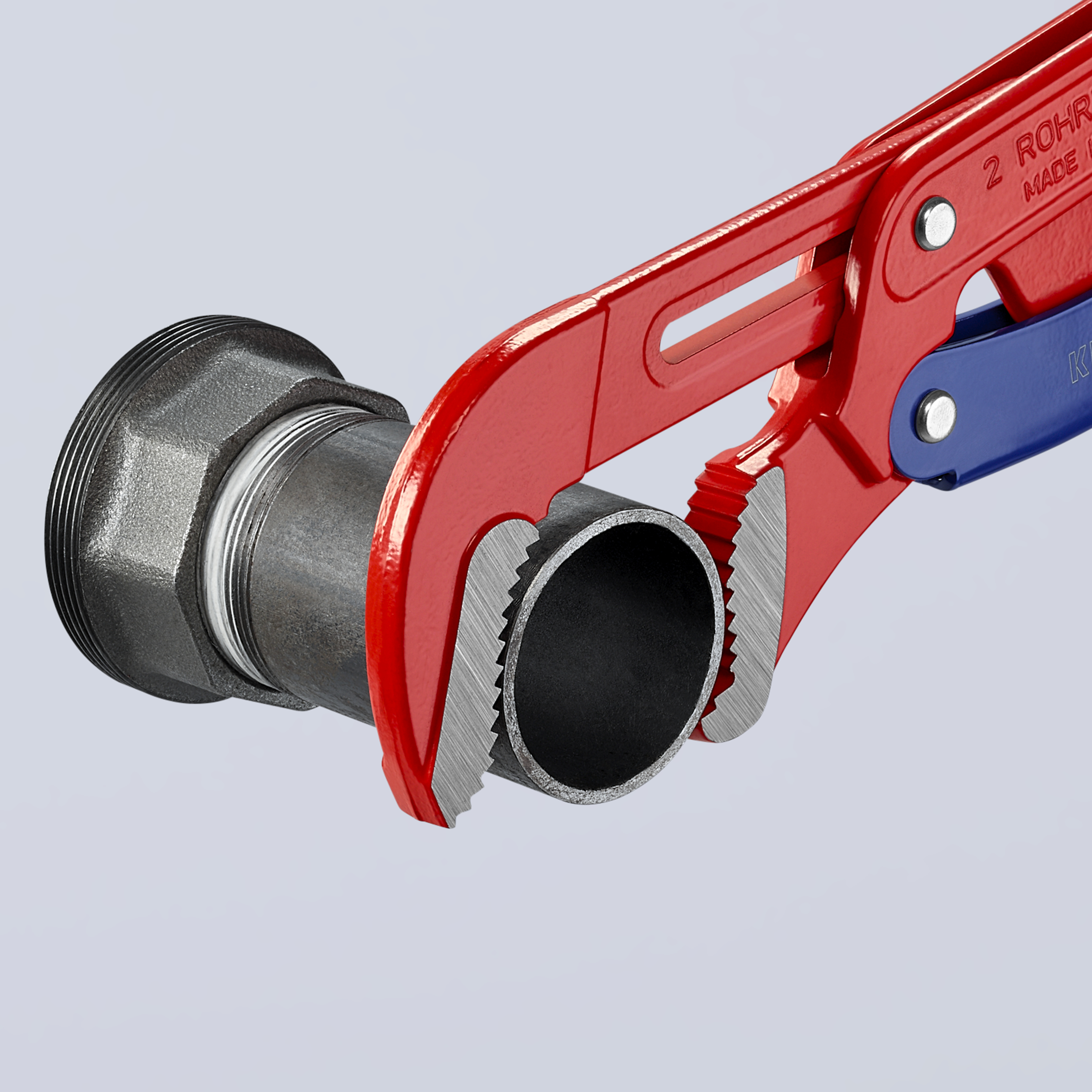 KNIPEX KNIPEX 83 60 020 Rohrzange S-Maul mit Schnelleinstellung 560 mm rot pulverbeschichtet