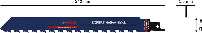 BOSCH EXPERT S1543HM Hollow Brick Säbelsägeblatt, 3-tlg.