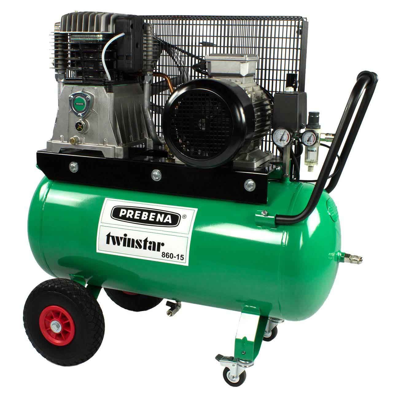 PREBENA Keilriemen-Kompressor TWINSTAR 8615 600 l/min, 90 l, 15 bar PREBENA Keilriemen-Kompressor TWINSTAR 8615 600 l/min, 90 l, 15 bar