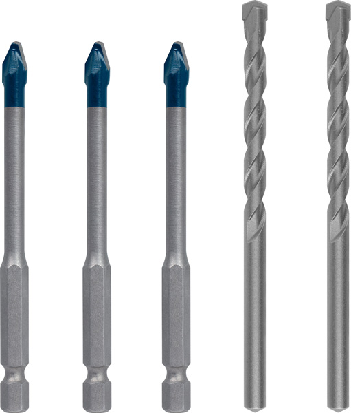 BOSCH EXPERT HEX-9 Hard Ceramic Bohrer gemischtes Set, 6x90/ 6x100 mm, 5-tlg. BOSCH EXPERT HEX-9 Hard Ceramic Bohrer gemischtes Set, 6x90/ 6x100 mm, 5-tlg.