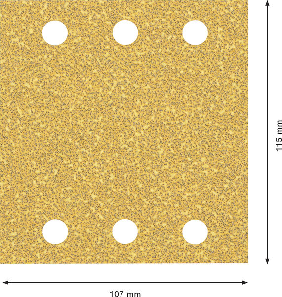 BOSCH EXPERT C470 Schleifblatt, 115x107mm, K40, 6 Löcher, 50-tlg. BOSCH EXPERT C470 Schleifblatt, 115x107mm, K40, 6 Löcher, 50-tlg.