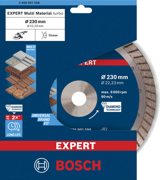BOSCH EXPERT Multi Material Diamanttrennscheiben, 230x22,23x2,4x15 mm BOSCH EXPERT Multi Material Diamanttrennscheiben, 230x22,23x2,4x15 mm