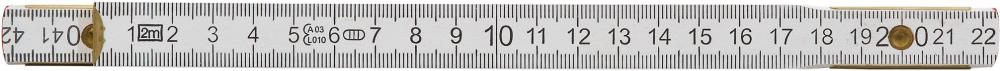 Holz-Gliedermaßstab Buche 2mx16mm Holz-Gliedermaßstab Buche 2mx16mm