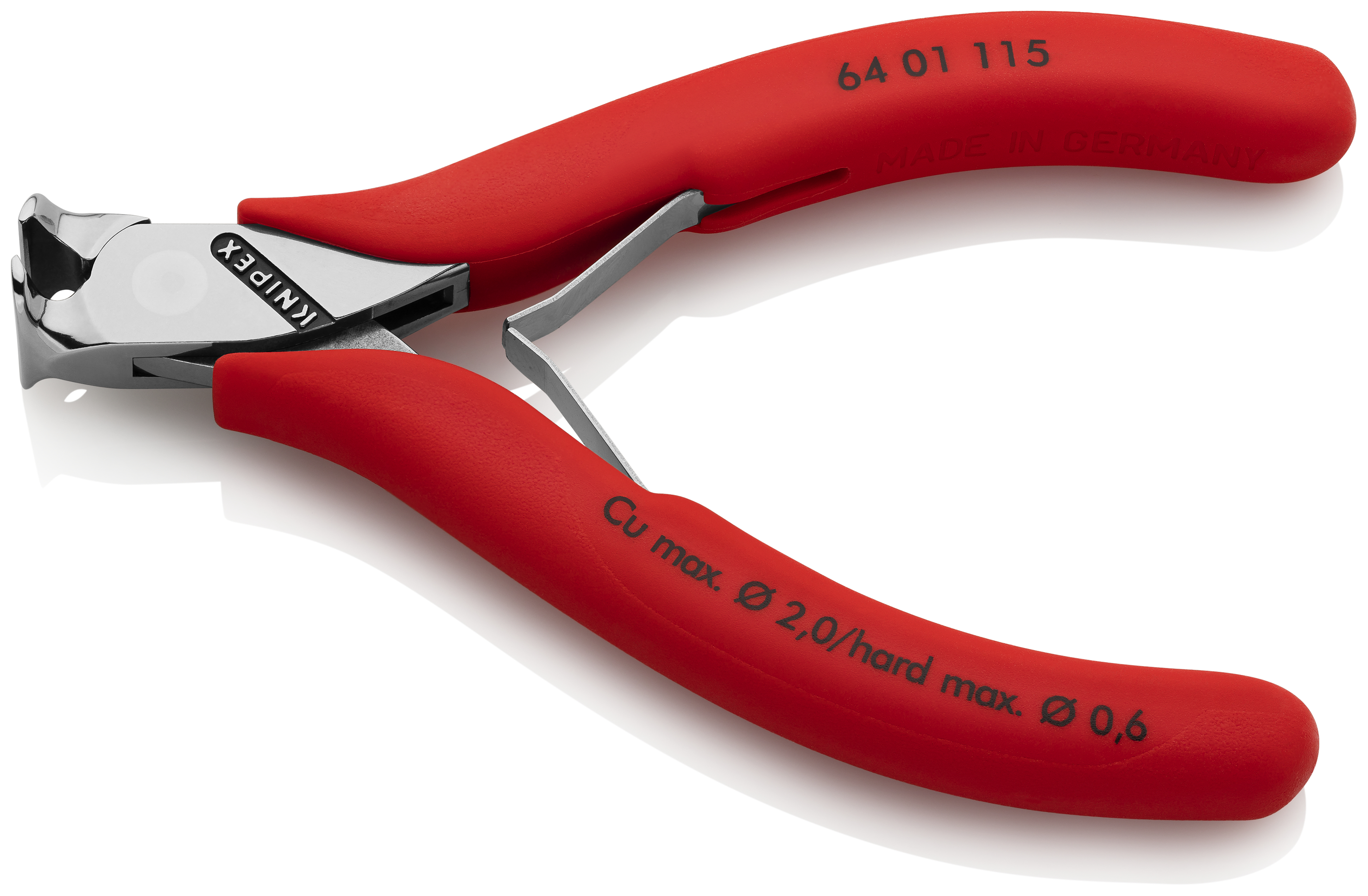 KNIPEX KNIPEX 64 01 115 Elektronik-Vornschneider 115 mm mit rutschhemmenden Kunststoff-Hüllen spiegelpoliert KNIPEX KNIPEX 64 01 115 Elektronik-Vornschneider 115 mm mit rutschhemmenden Kunststoff-Hüllen spiegelpoliert