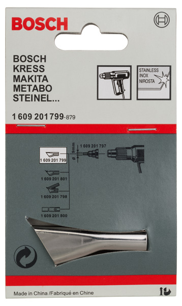 BOSCH Schlitzdüse für Bosch-Heißluftgebläse mit Elektronik, 10 mm BOSCH Schlitzdüse für Bosch-Heißluftgebläse mit Elektronik, 10 mm