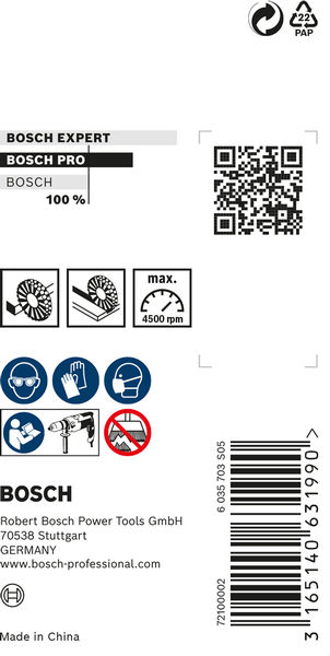 BOSCH PRO Stainless Steel clean Scheibenbürste, gerader Schaft, 30 x 0.3 mm