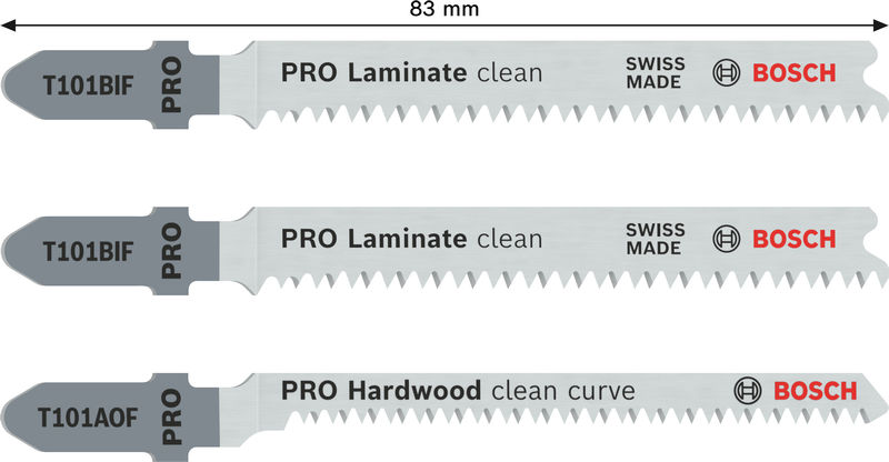 BOSCH PRO Laminate Set, T-Schaft, 3-tlg.