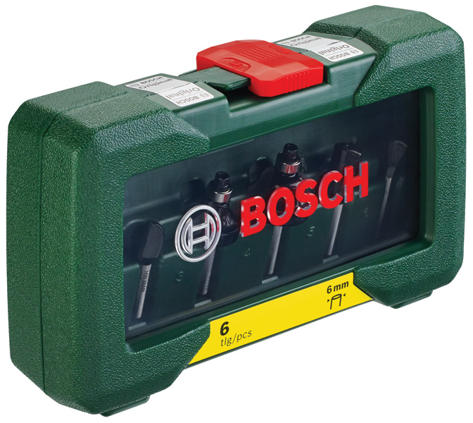 BOSCH 6-teiliges HM-Fräser-Set (6 mm Schaft)