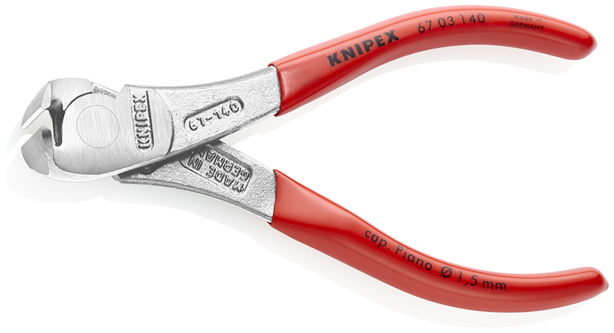 KNIPEX KNIPEX 67 03 140 Kraft-Vornschneider 145 mm verchromt mit Kunststoff überzogen poliert KNIPEX KNIPEX 67 03 140 Kraft-Vornschneider 145 mm verchromt mit Kunststoff überzogen poliert