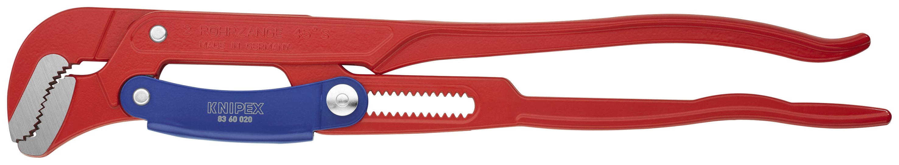 KNIPEX KNIPEX 83 60 020 Rohrzange S-Maul mit Schnelleinstellung 560 mm rot pulverbeschichtet