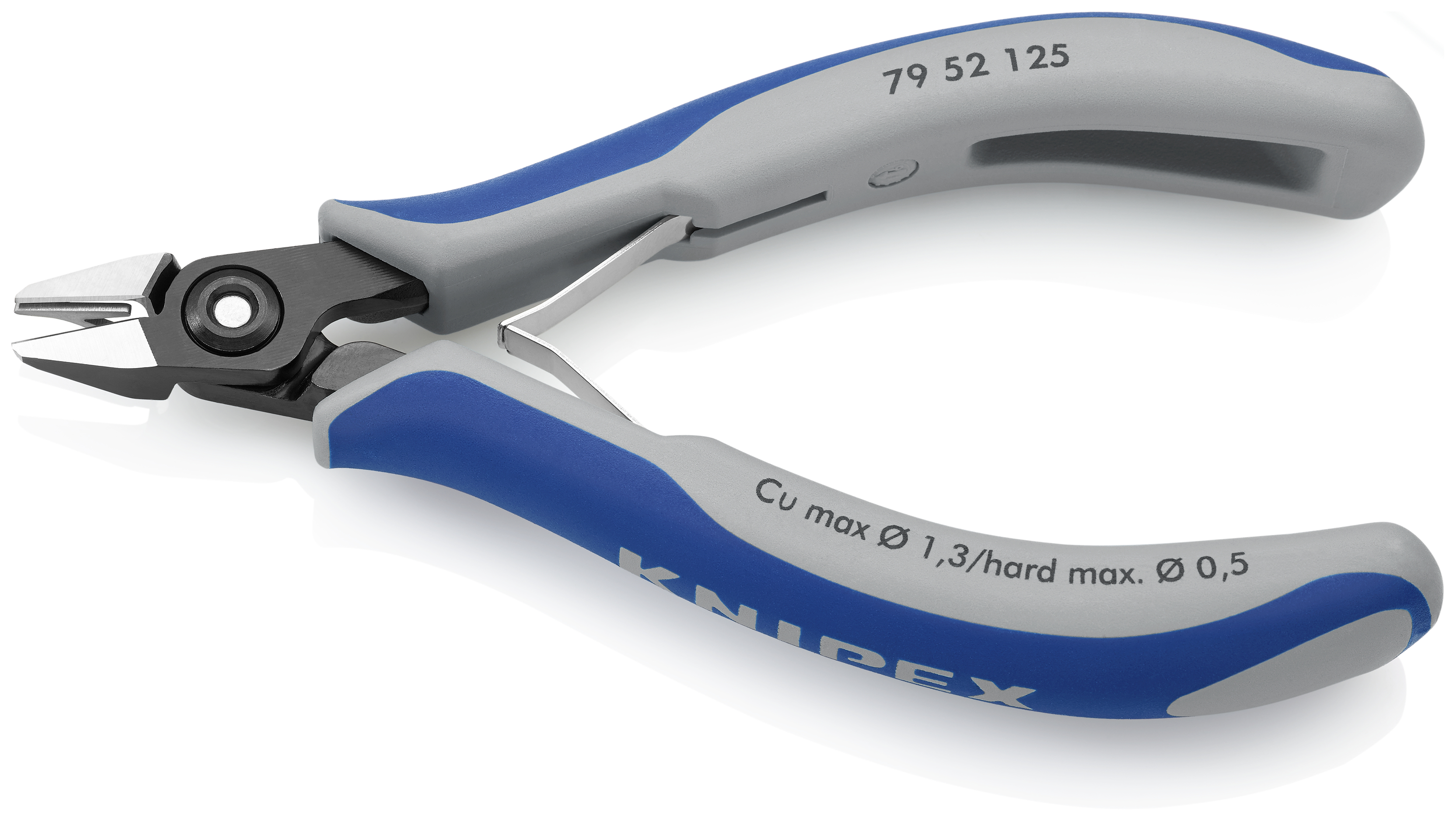 KNIPEX KNIPEX 79 52 125 Präzisions-Elektronik-Seitenschneider 125 mm brüniert mit Mehrkomponenten-Hüllen poliert