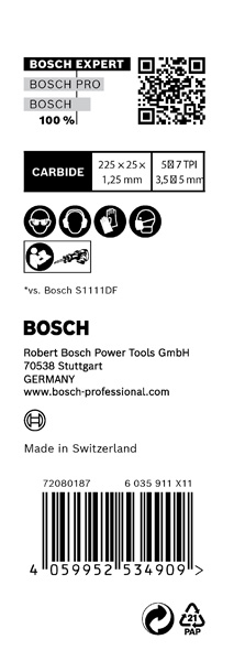 BOSCH EXPERT S1167XHM Wood with Metal Demolition Säbelsägeblatt, 10-tlg.
