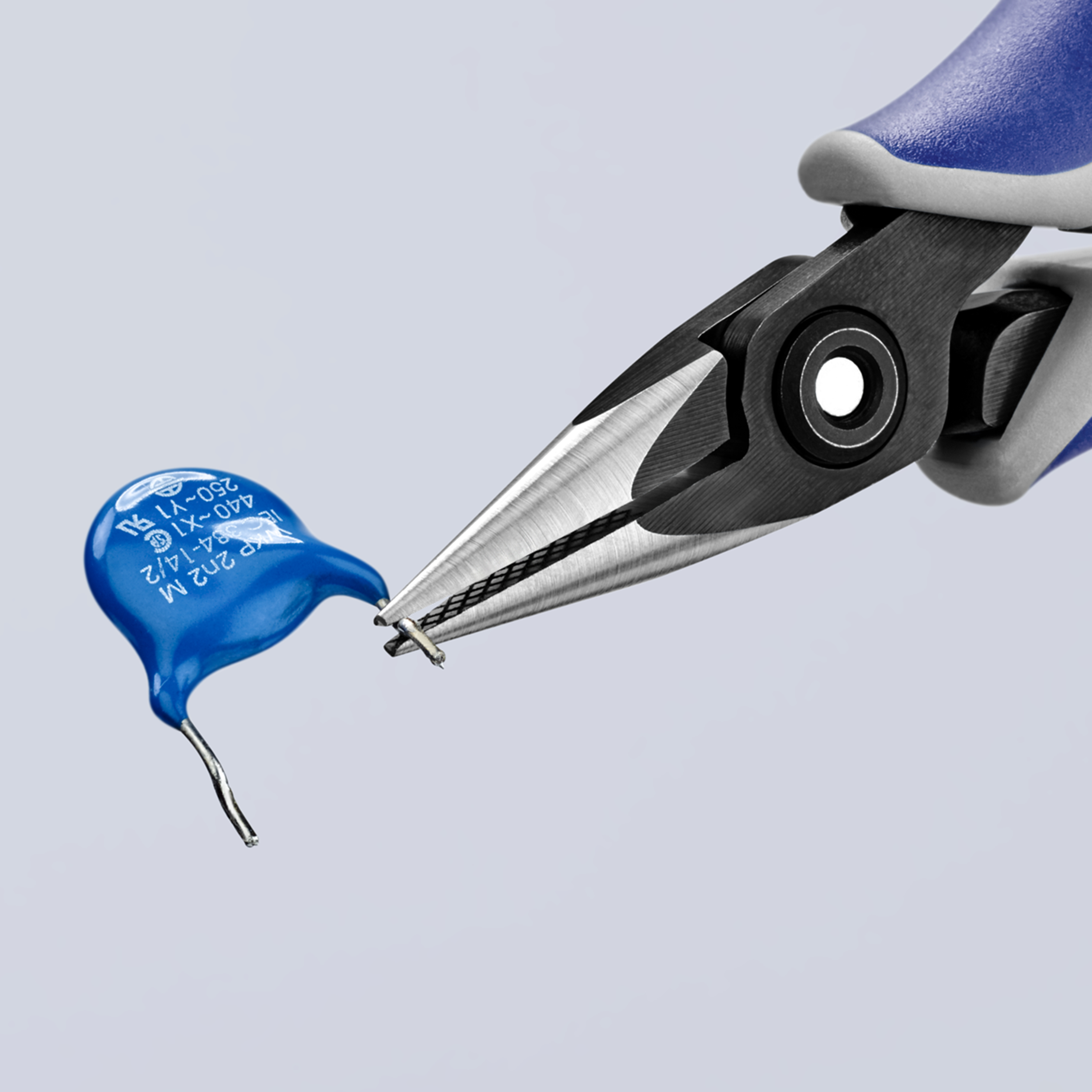KNIPEX KNIPEX 34 52 130 Präzisions-Elektronik-Greifzange 130 mm brüniert mit Mehrkomponenten-Hüllen poliert