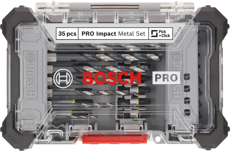 BOSCH PRO Impact Schrauberbits und Metallbohrer Set, 35-tlg.