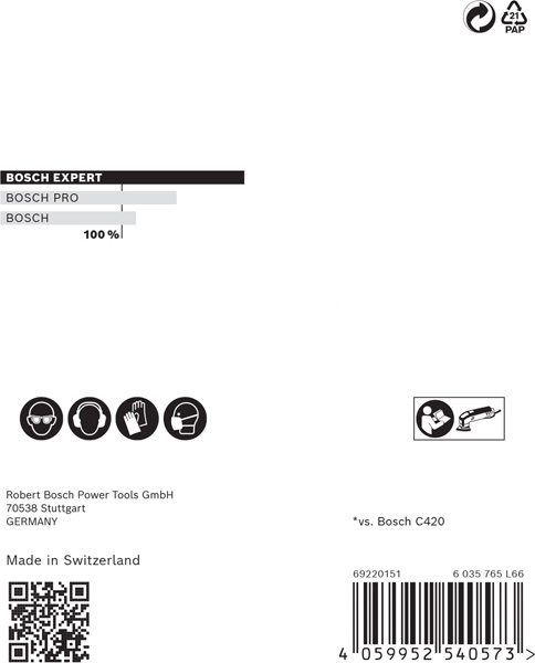 BOSCH EXPERT M480 Schleifnetz, 93x93mm, K150, 5-tlg.
