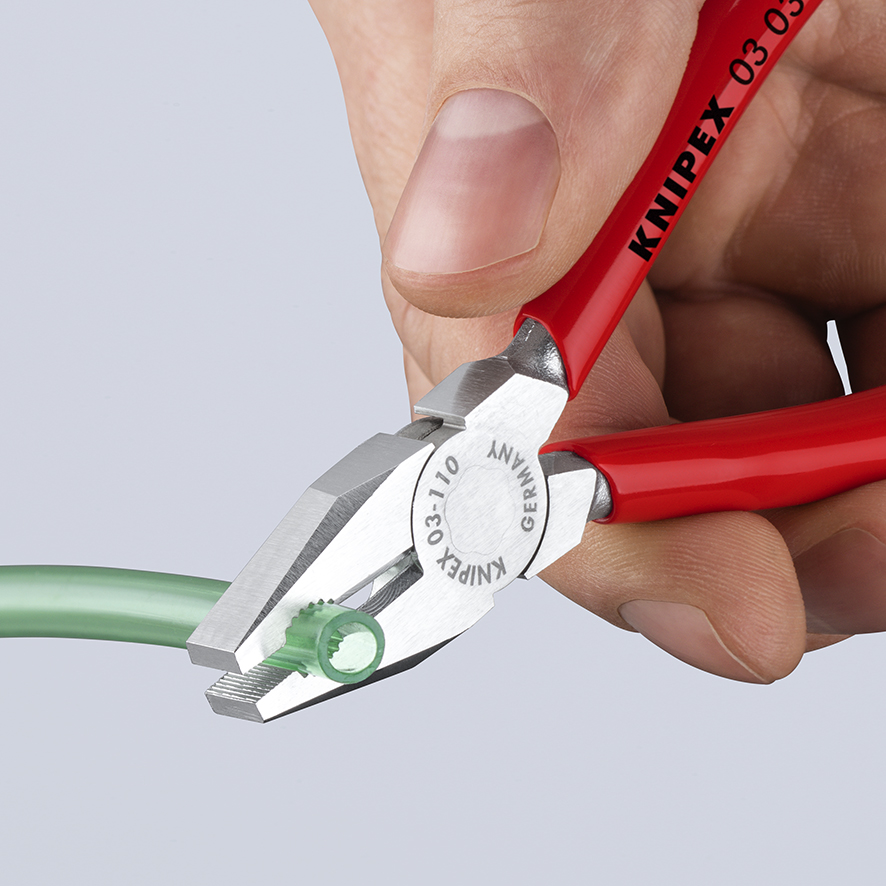 KNIPEX KNIPEX 03 03 110 Mini-Kombizange 110 mm verchromt mit Kunststoff überzogen