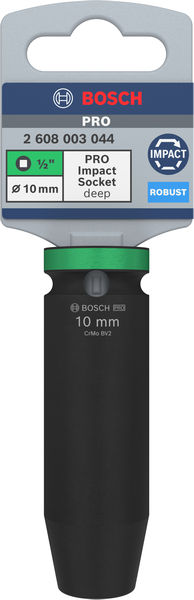 BOSCH PRO Impact Steckschlüsselsatz, 1/2", 10 mm, tief BOSCH PRO Impact Steckschlüsselsatz, 1/2", 10 mm, tief