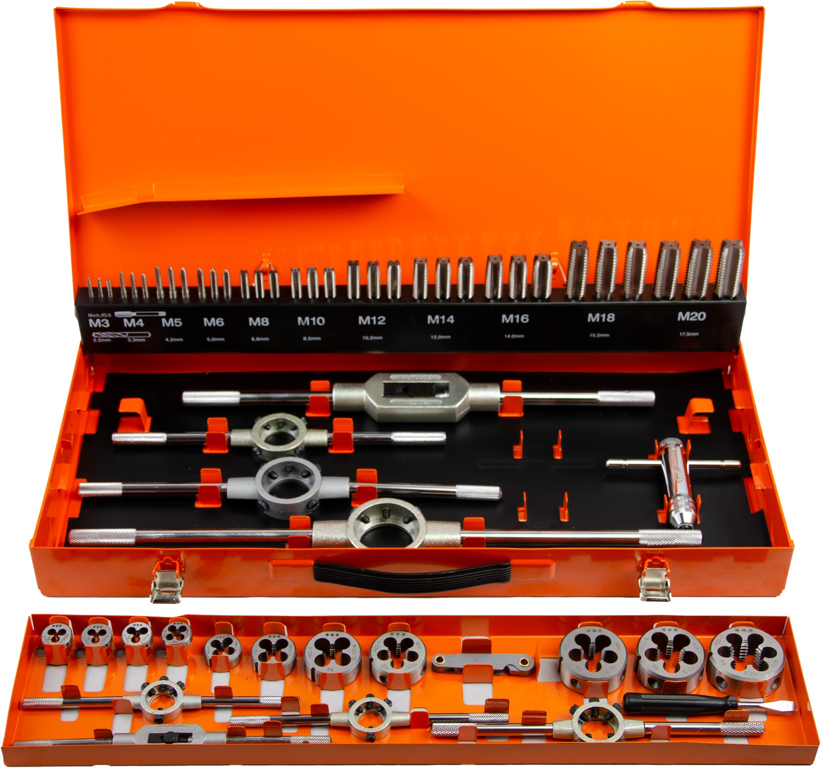 PROJAHN Gewinde Schneidzeug Satz HSS-G 55tlg M3-M20 im Metallkoffer