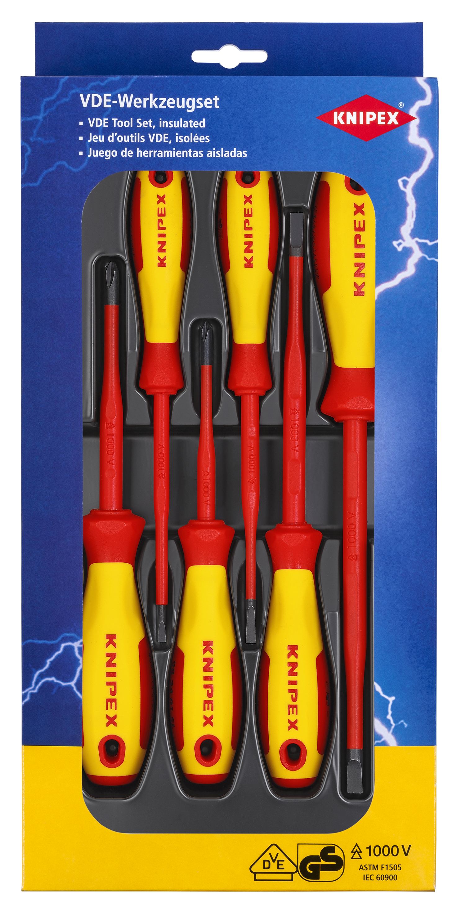 KNIPEX KNIPEX 00 20 12 V02 VDE Schraubendreher-Paket Schlitz / Phillips® 6-teilig KNIPEX KNIPEX 00 20 12 V02 VDE Schraubendreher-Paket Schlitz / Phillips® 6-teilig