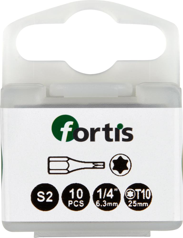 FORTIS Bit-Set DIN3126C6,3 10 x T10x25mm Tors.