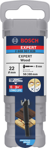 BOSCH EXPERT Wood Forstnerbohrer, 22 mm