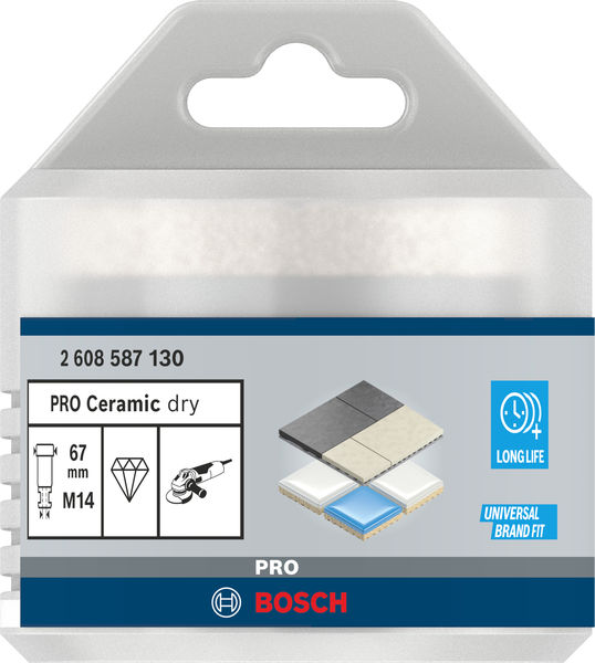BOSCH PRO Ceramic Trockenbohrkrone, 67 x 35 x 14 mm BOSCH PRO Ceramic Trockenbohrkrone, 67 x 35 x 14 mm