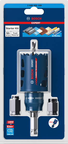 BOSCH EXPERT Multi Material Lochsägen Starter-Set, 51x60 mm