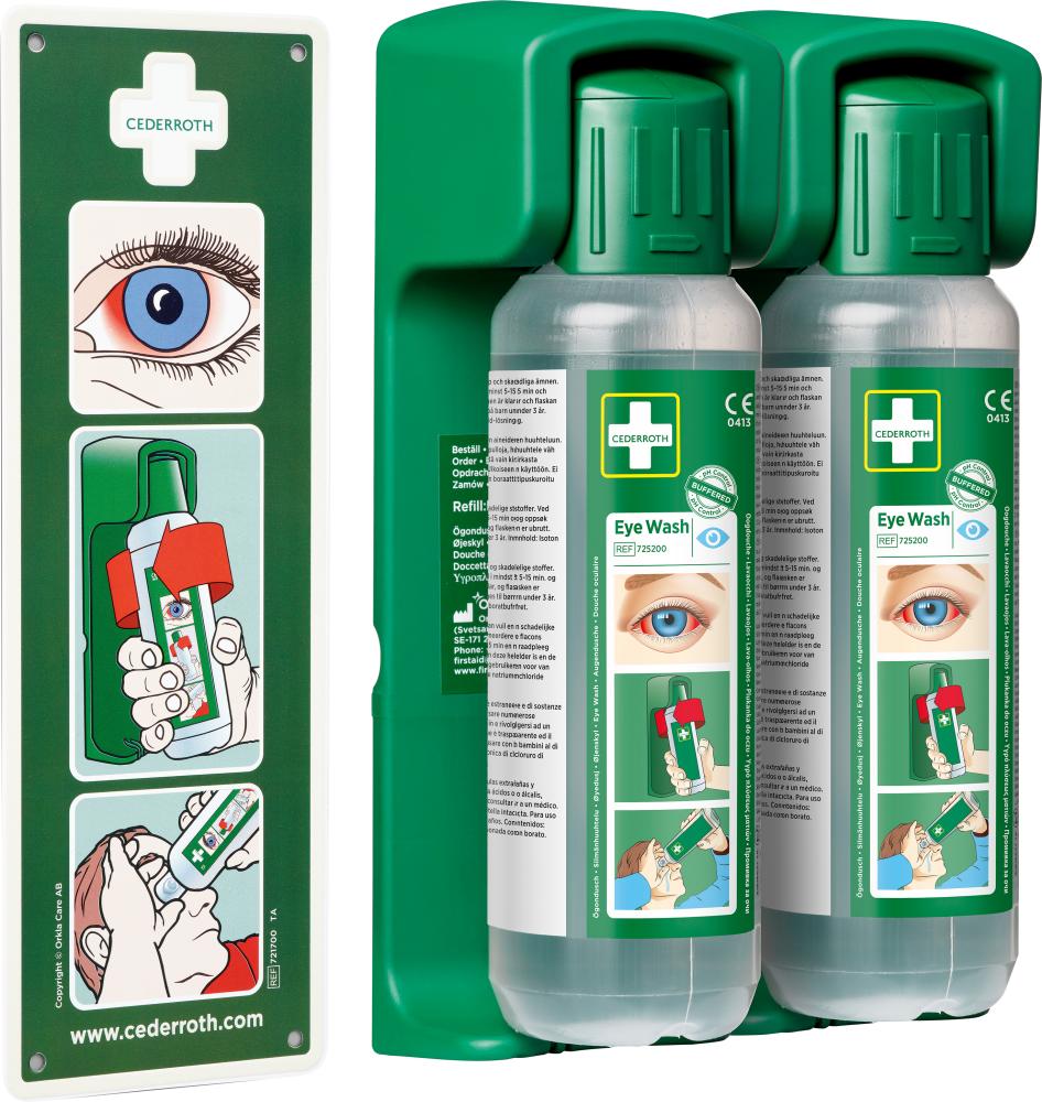 CEDERROTH Wandhalter für 2x500 ml Augenspülflasche